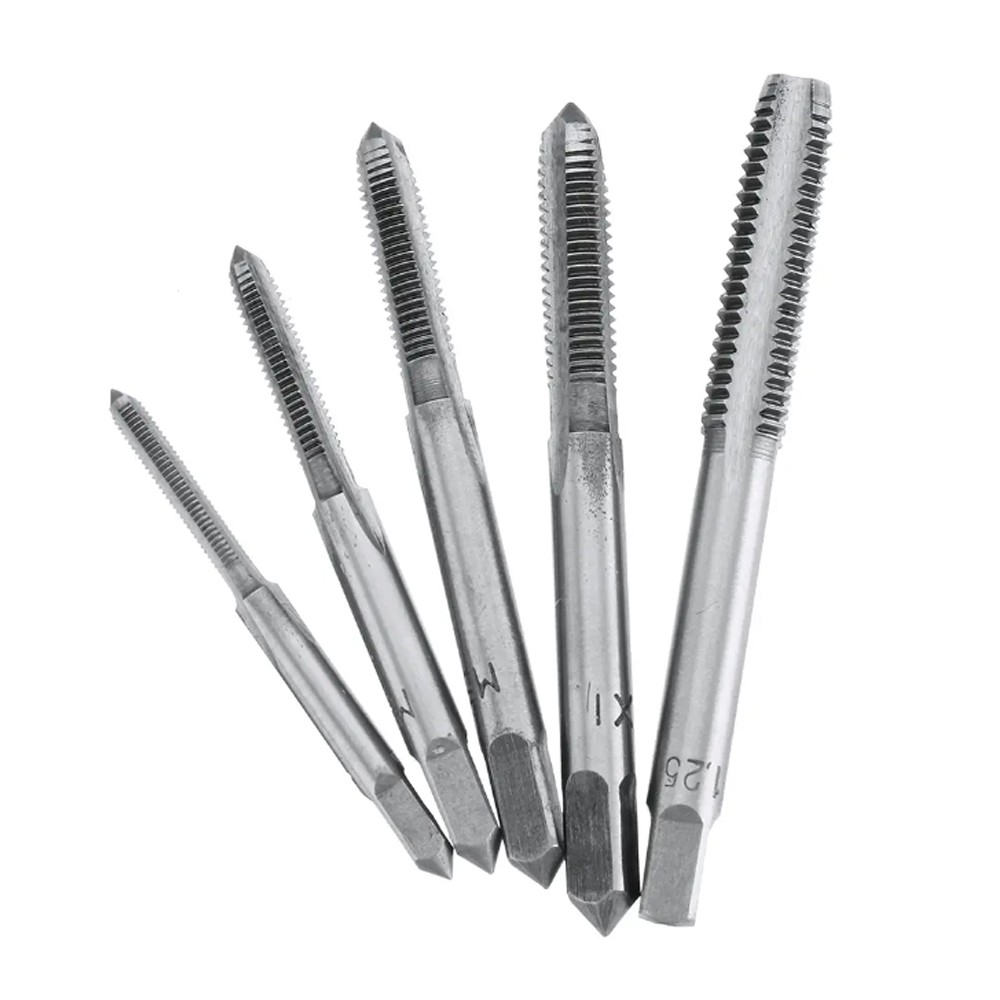Metric Standard 6Pcs M3-M8 Tap Drill Set T Handle Ratchet Tap Wrench Machinist Tool With Screw Tap Hand Alloy Steel