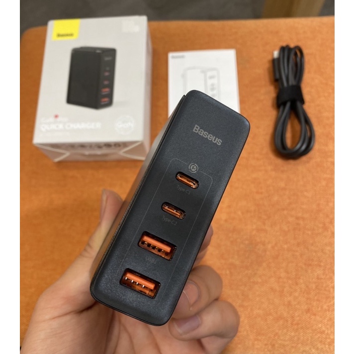 Củ Sạc Nhanh Baseus 100W Gan USB Type C PD QC 4.0 3.0 USB-C Cho Iphone 12 Pro Max Macbook