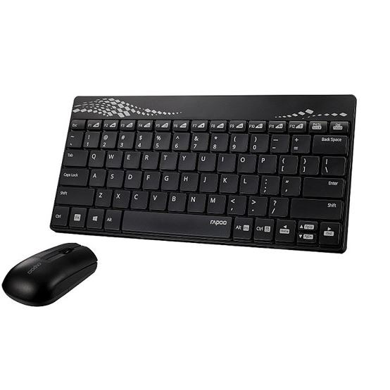 Bộ bàn phím+ chuột máy tính Rapoo 8000 - Màu Đen