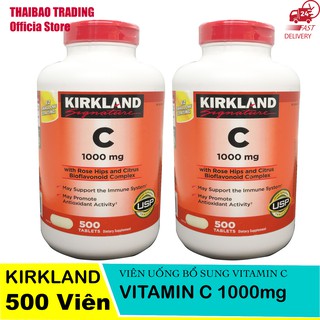 [MẪU MỚI] VIÊN UỐNG BỔ SUNG VITAMIN C 1000mg Kirkland , 500 viên