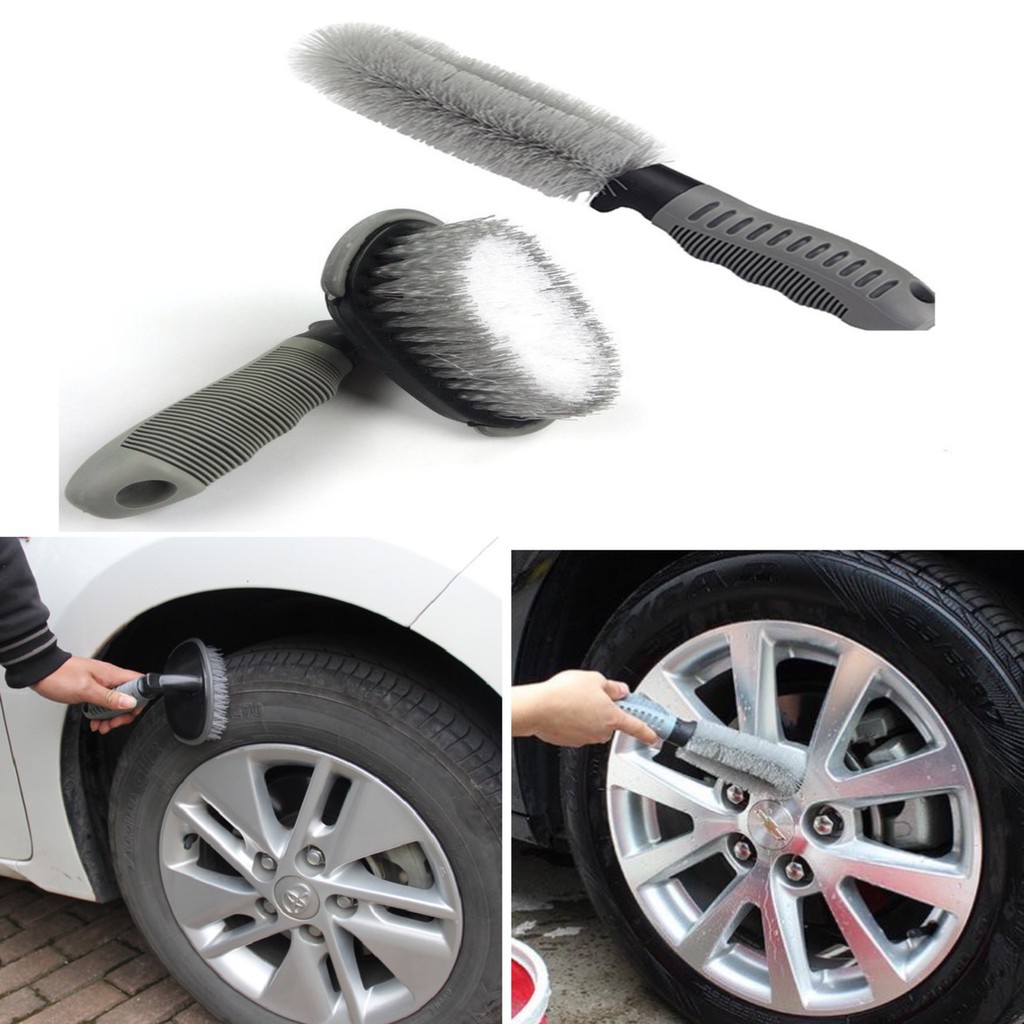 Bàn chải cọ lốp vệ sinh la zăng ô tô xe hơi xe máy - Chổi rửa vệ sinh lốp vành ô tô xe máy
