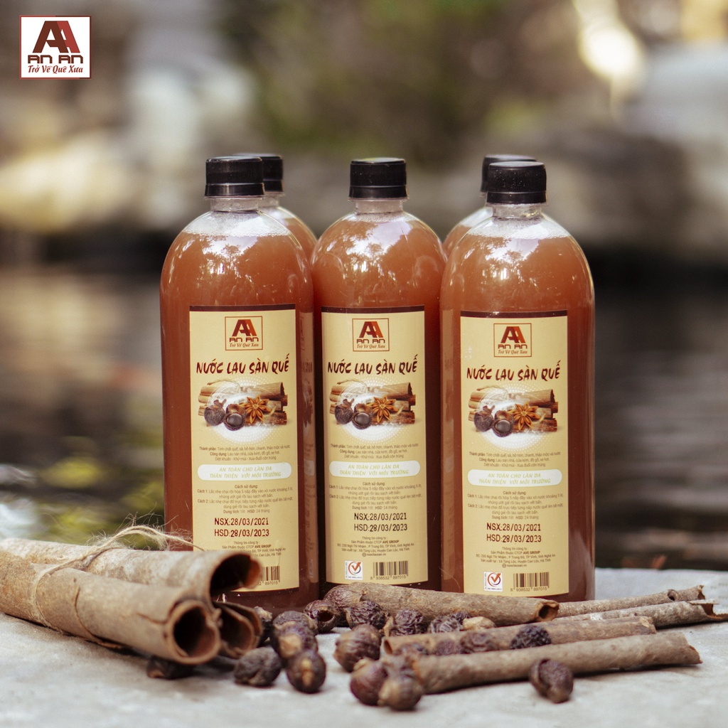 1 Lít Nước Lau Sàn Nhà Hữu Cơ Organic Tự Nhiên Hương Quế An An Chanh Sả Bồ Hòn Sạch Thơm Nhà An Toàn Cho Da Thơm Mát