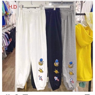 Quần spun jogger form thụng nam nữ