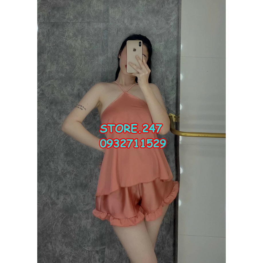 (DƯỚI 55KG) BỘ YẾM SATIN KHÔNG MÚT DỄ THƯƠNG MẶC NGỦ SIÊU XINH LUNG LINH, SATIN XỊN MỀM MƯỢT RẤT MÁT | BigBuy360 - bigbuy360.vn