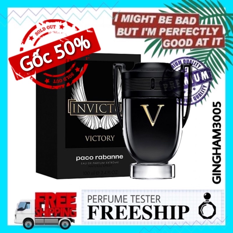 (THANH LÝ GỐC 50%) Nước Hoa Paco Rabanne Invictus Victory EDP Extreme 100ml
