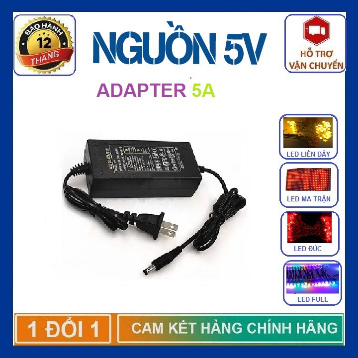 Nguồn tổ ong 5V 5A adapter - nguồn led 5v