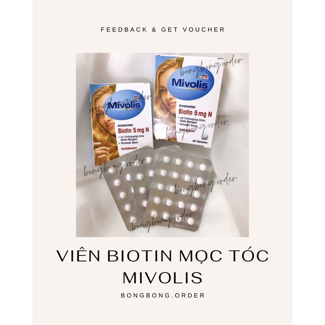 Viên Biotin mọc tóc Mivolis