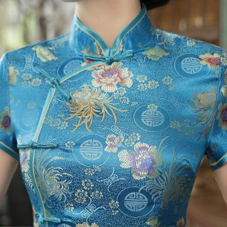 Sườn xám Dài Gấm CAO CẤP Có HÌNH THẬT