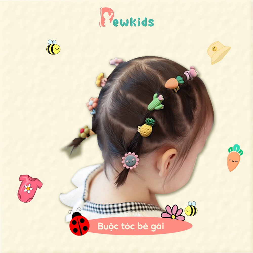 Set dây buôc tóc DEWKIDS chun cột tóc họa tiết đáng yêu cho bé - BT01