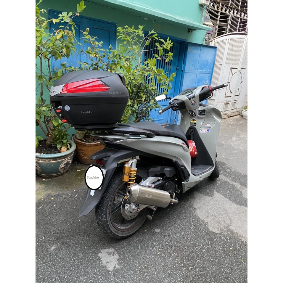 Thùng givi B34N kèm tựa lưng BB42N và bộ kit gắn trực tiếp trên cảng xe SH 350i , hàng givi chính hãng, bảo hành 2 năm
