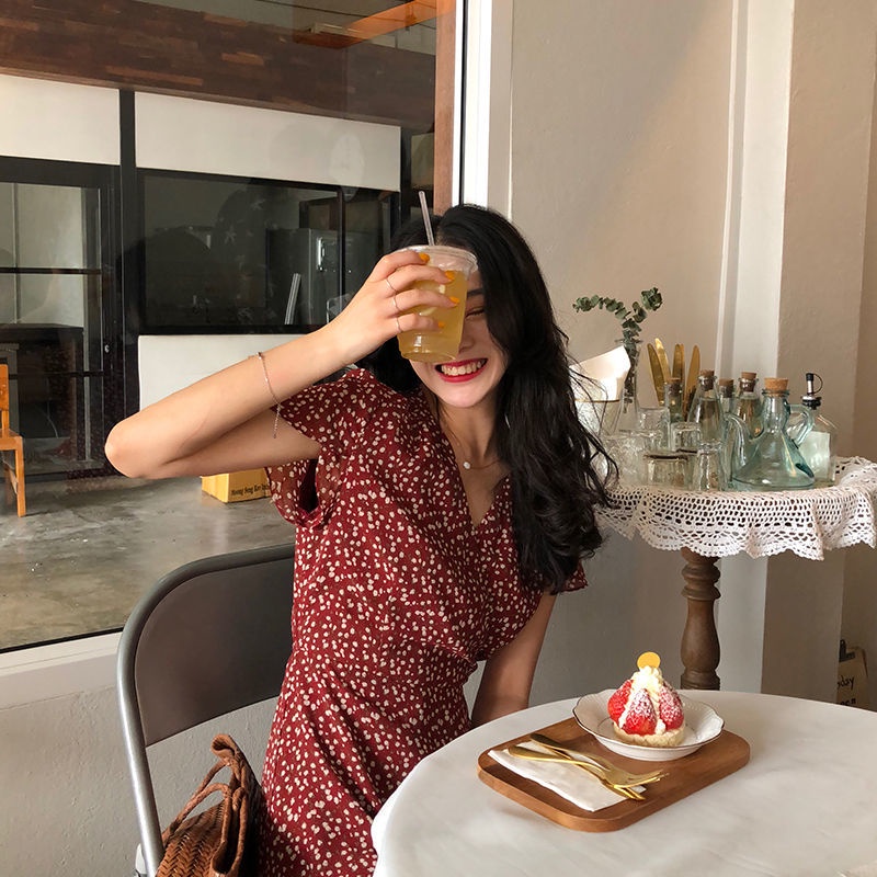 Đầm Ngắn Tay Thời Trang Xuân Hè Dành Cho Nữ