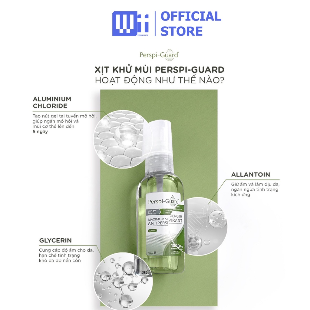 Combo Lăn khử mùi + Xịt khử mùi cao cấp Perspi Guard 30ml - CHÍNH HÃNG