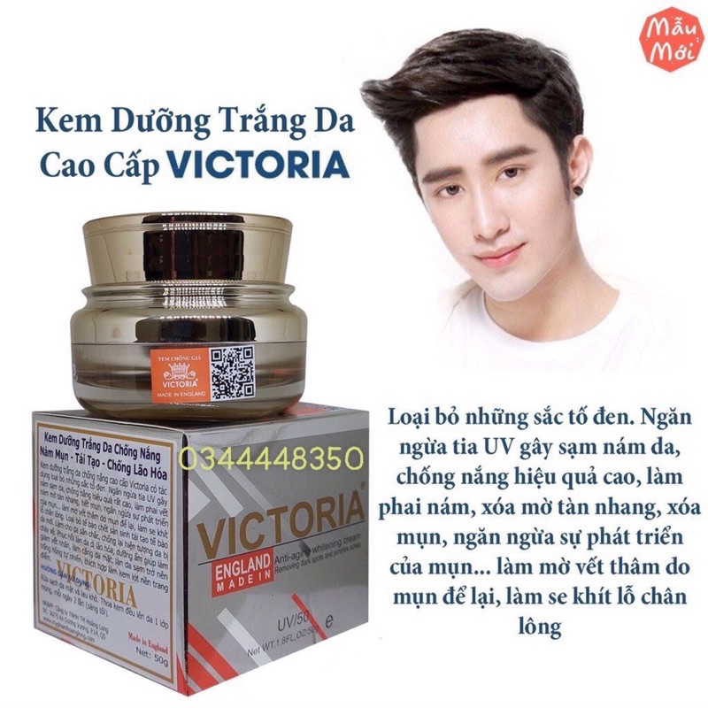 Kem dưỡng trắng da cao cấp dành cho nam VICTORIA