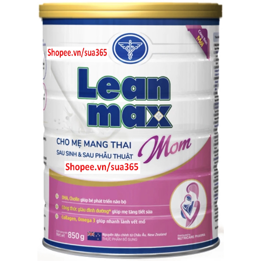 Sữa Leanmax Mom_850g ( Dành cho mẹ mang thai và cho con bú ) - Date Luôn Mới