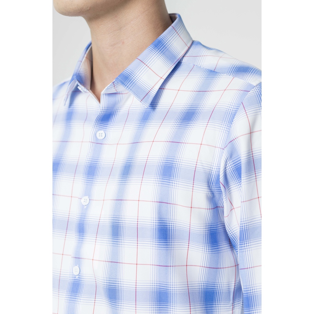 Áo sơ mi dài tay nam ARISTINO dáng ôm nhẹ tôn dáng, họa tiết caro ấn tượng, tinh tế - ALS23701