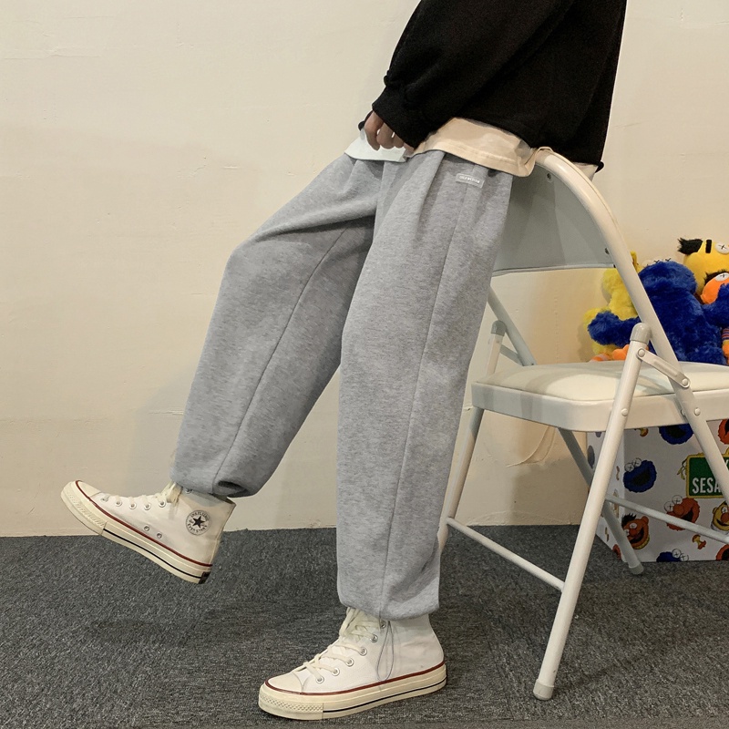 Quần Thể Thao Ống Rộng Thời Trang Xuân Thu Dành Cho Nam Giới Hàn Quốc thời trang simple cotton unisex pants thời trang nam