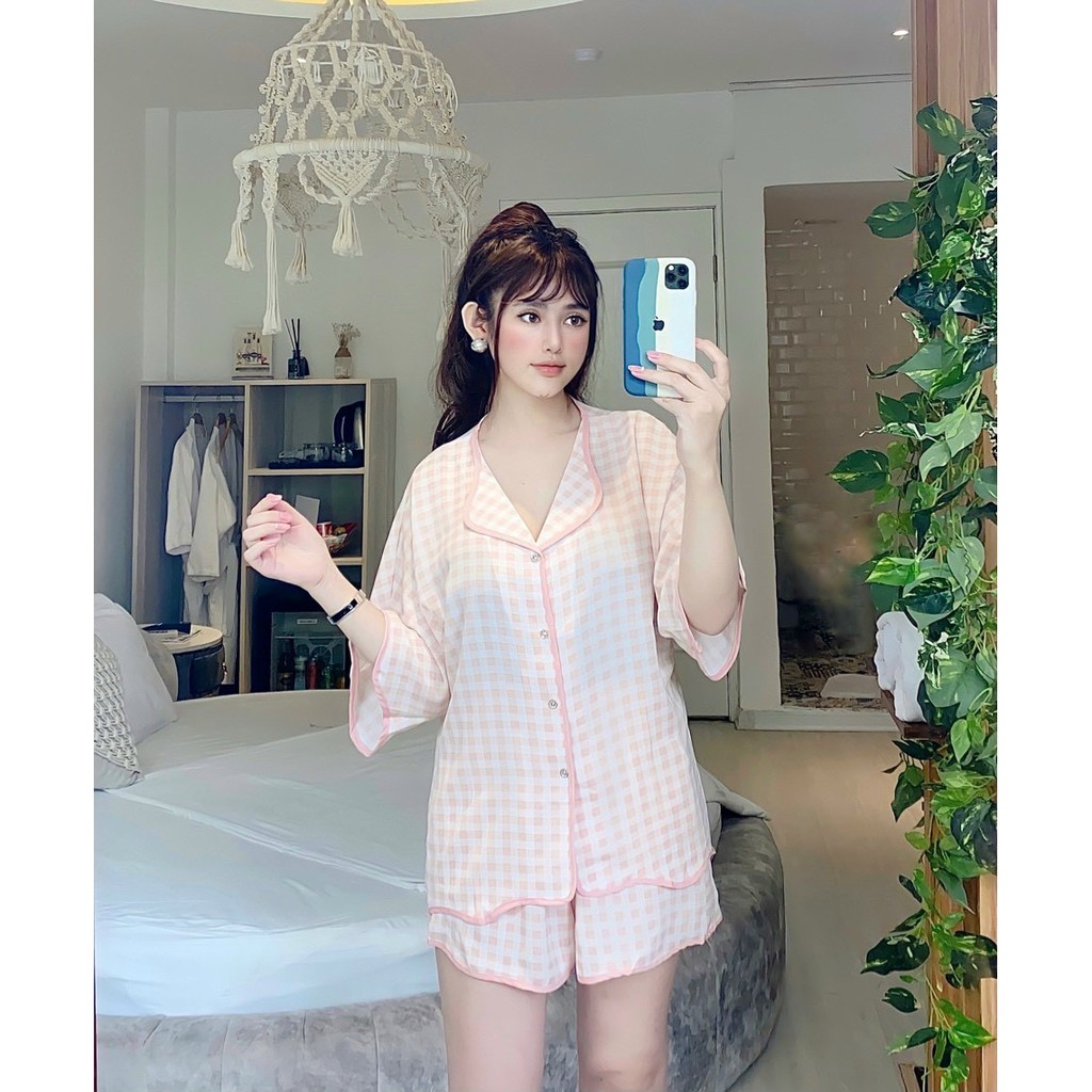 Bộ lụa satin mango đùi cao cấp | BigBuy360 - bigbuy360.vn