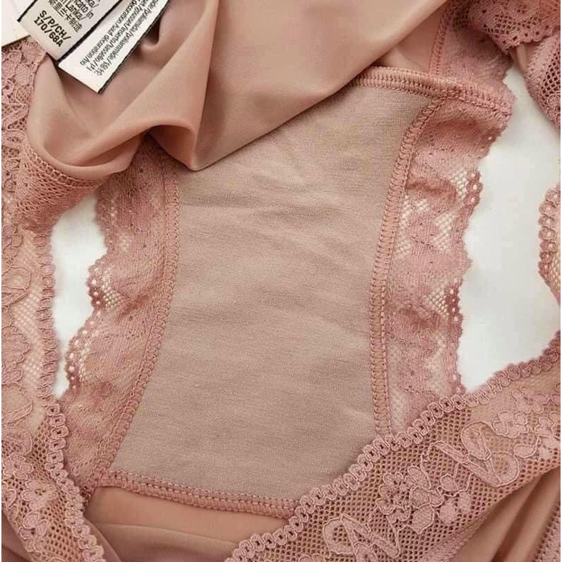 Quần Lót Nữ Thun Lạnh Phối Ren Cao Cấp Victoria's Secret BC QL01