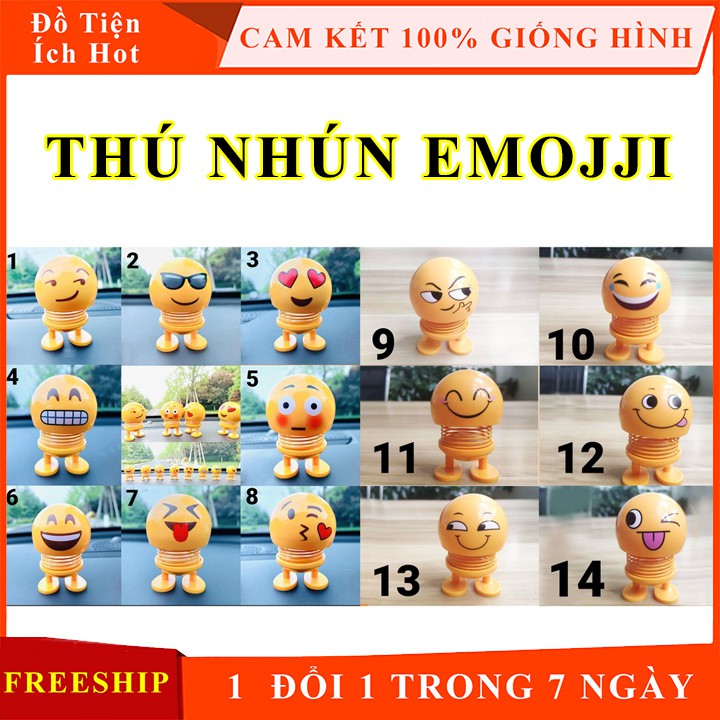 Thú Nhún EMOJJI - Con Lắc Lò Xo Siêu Chất -Siêu Vui-Siêu ngộ nghĩnh