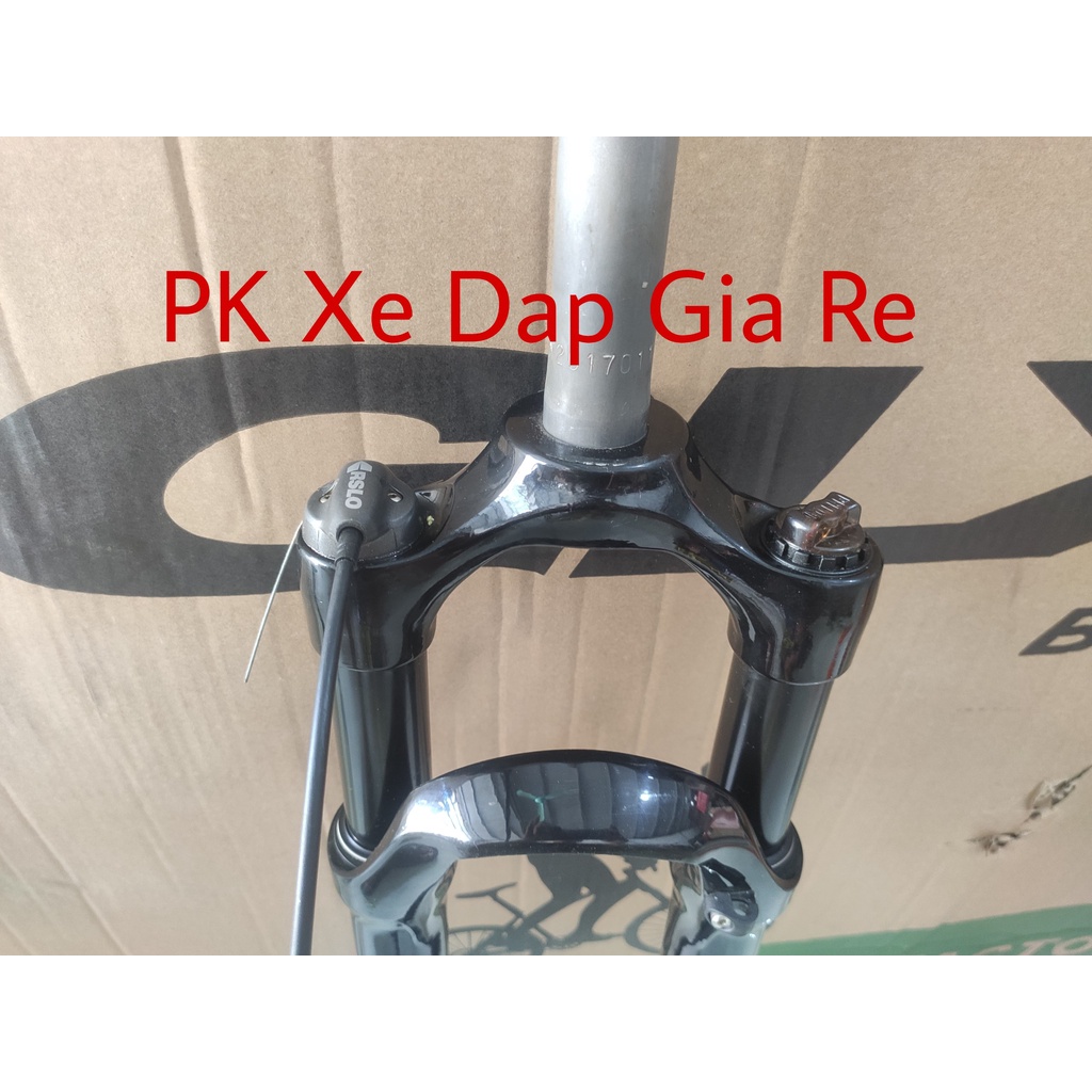 Phuộc/ Thụt nhún dầu xe đạp bánh 26 - 27.5 inch có khóa dây gắn ghi đông, Phuộc dầu xe đạp bánh 26 - 27.5 inch cao cấp