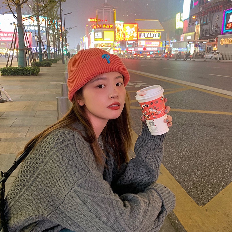Mũ Len Dày Dặn Giữ Ấm Mùa Đông Phong Cách Hàn Quốc Cho Nữ
