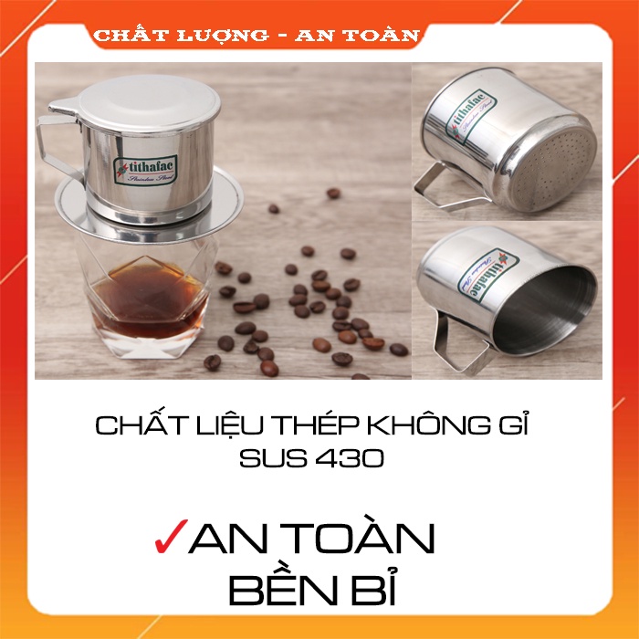 ⭕Giadụngchínhhãng⭕ PHIN INOX pha cà phê coffee sáng bóng bền bỉ đẹp chính hãng Tithafac