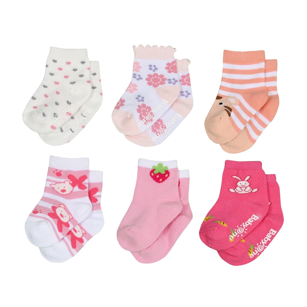 Bộ 4 Đôi Vớ (Tất) Ngẩu nhiên BabyOne VO0677 - HELLO B&amp;B- HELLO BB