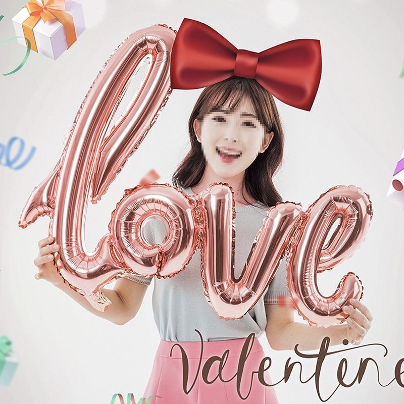 Bong bóng trang trí hình chữ Love tùy chọn màu sắc