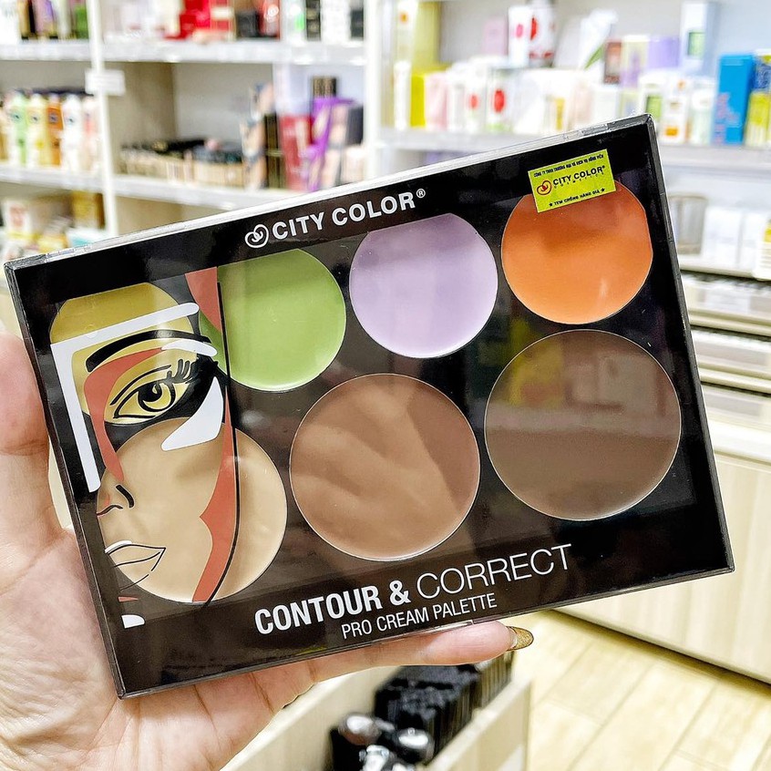 Kem Che Khuyết Điểm + Tạo Khối + Bắt Sáng CITY COLOR All-in-One Cream Palette