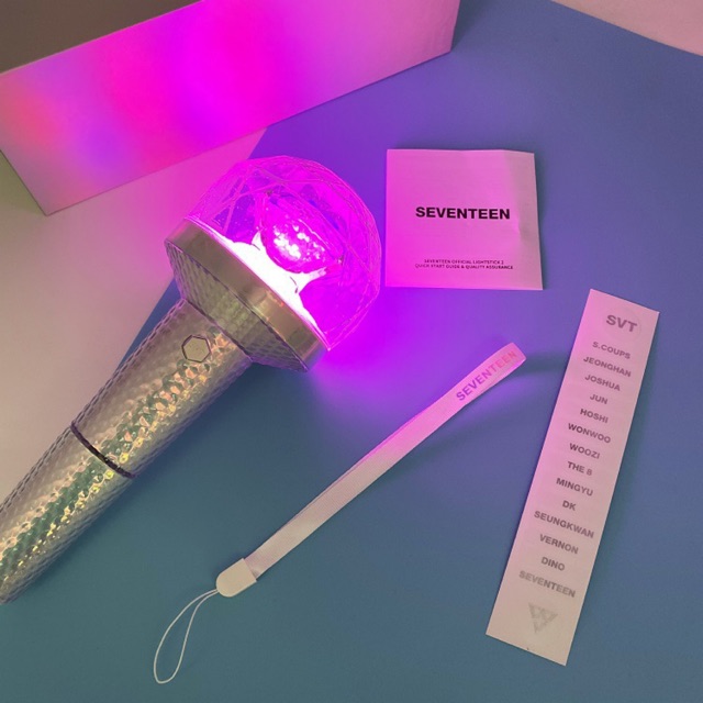 Lightstick Seventeen Ver 2 bắt Bluetooth đổi màu hàng Unoff (gậy cổ vũ) CARAT BONG VER 2