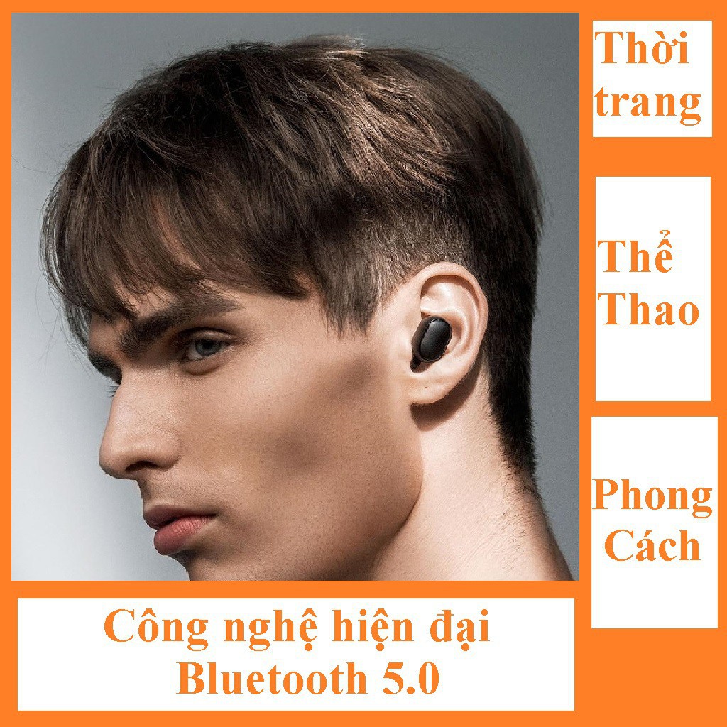 Tai Nghe Bluetooth 5.0 AirDots Redmi 2, Chất Âm Ấm, Bass Rõ Ràng,Kèm Đốc Sạc ,Cảm Biến Tự Động