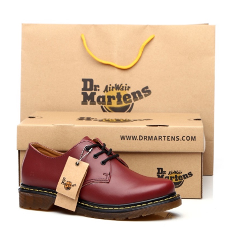 Giày martin Dr. Martens Air Wair 1461 bằng da thật sành điệu cá tính cho cặp đôi