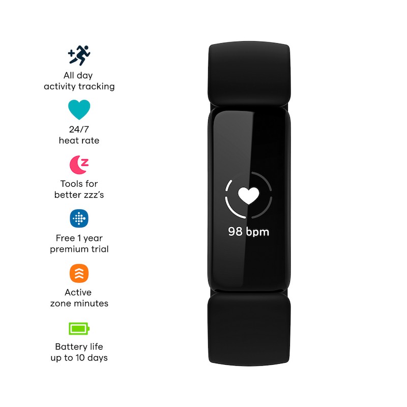 Vòng Đeo Tay Theo Dõi Sức Khỏe Fitbit Inspire 2 - Hàng Chính Hãng Bảo Hành 12 tháng