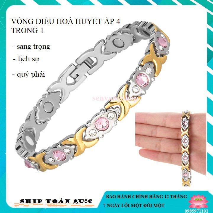 VÒNG ĐIỀU HOÀ HUYẾT ÁP 4 TRONG 1 ( phối màu vàng-bạc)
