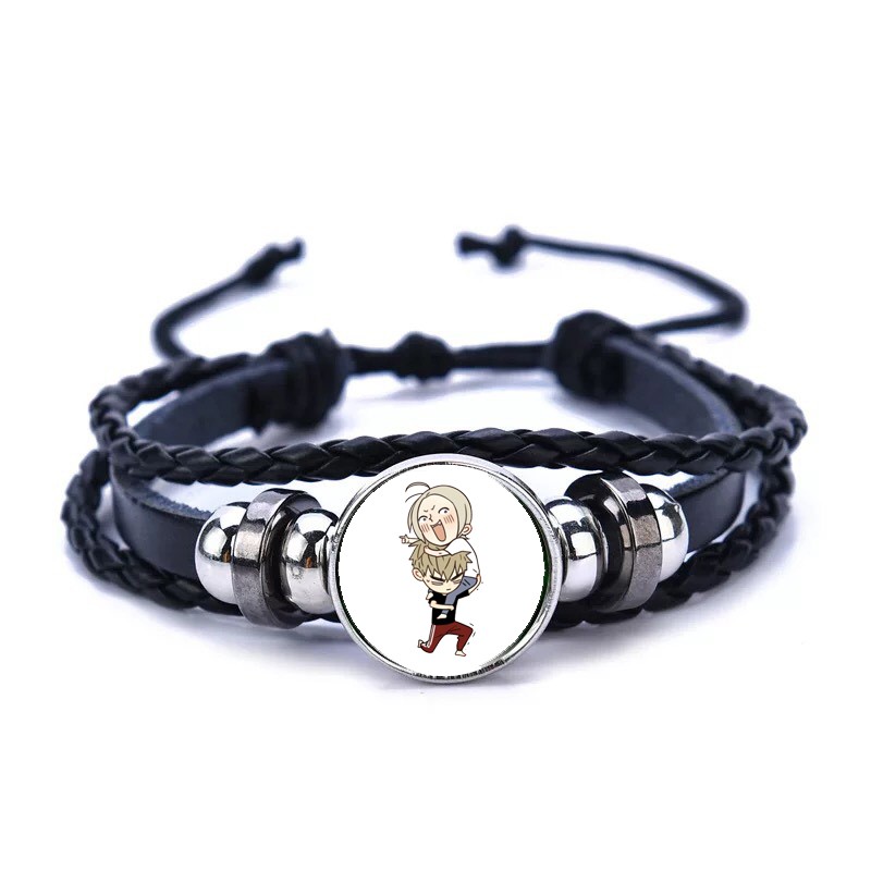 Vòng tay da lộn in hình 19 DAYS anime chibi manhua phụ kiện trang sức xinh xắn quà tặng độc đáo