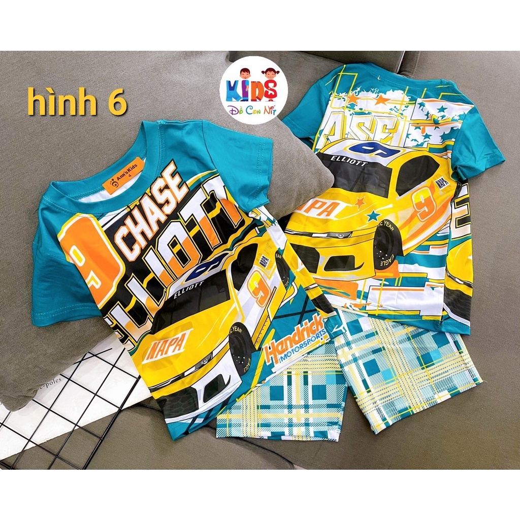 THUN LẠNH 3D TAY NGẮN BÉ TRAI - ĐỒ BỘ TRẺ EM