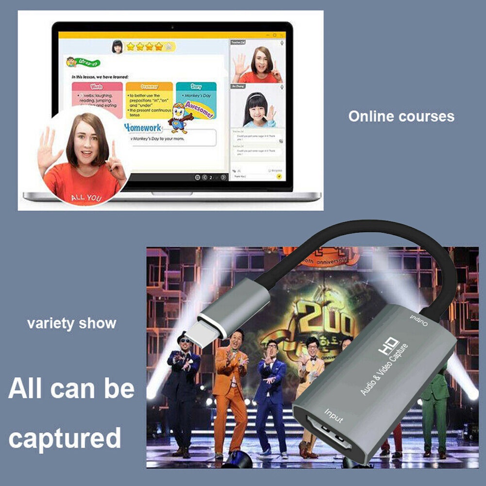 Type-C Video Capture Card, Bản Ghi Trò Chơi Usb 1080P Hd Tương Thích Hdmi Camera Phát Trực Tiếp Chuyển Đổi Ps4/5 -dc4686