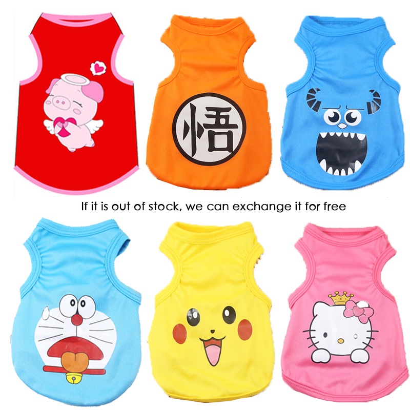 Quần áo Cho Chó Mùa Xuân / Mùa Hè In Hoạt Hình Quần áo Cho Thú Cưng Đồ Dùng Cho Chó