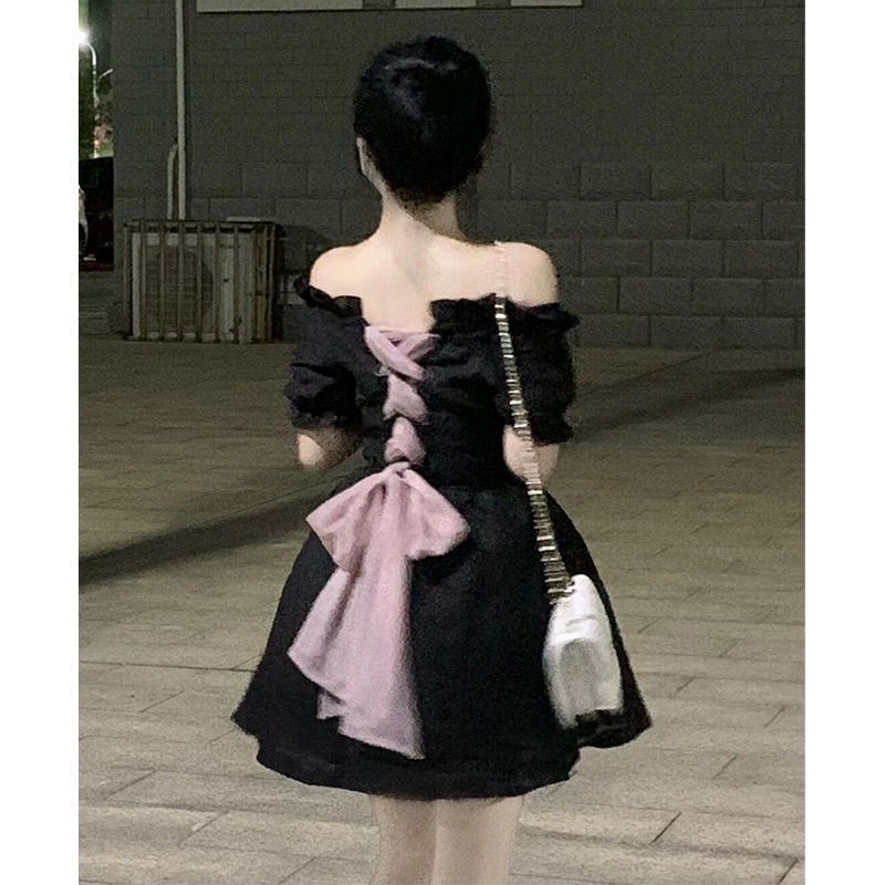 Đầm Mùa Hè Tay Ngắn Thắt Nơ Phong Cách Mới Dành Cho Nữ 2022