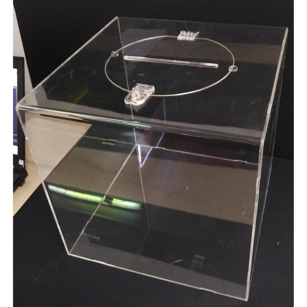 Hòm phiếu/ thùng quyên góp mica acrylic cao cấp