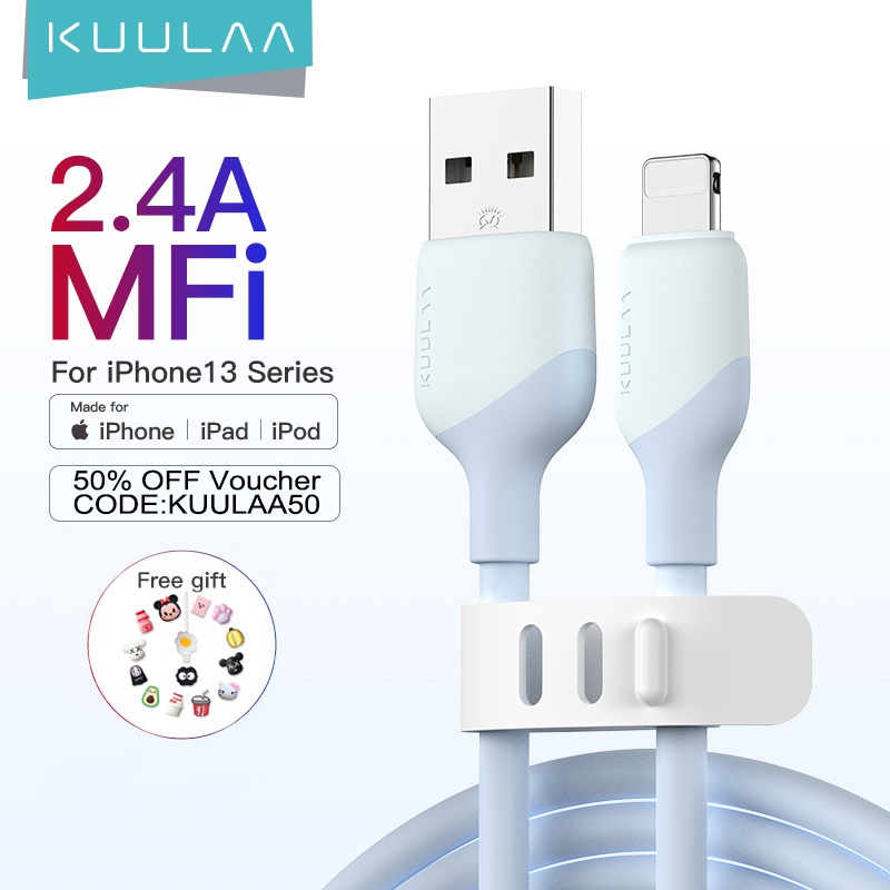 KUULAA Dây Cáp Sạc Nhanh MFIQC4.0 3.0 KL-X59 30W USB-A Sang Lightning Cho Iphone