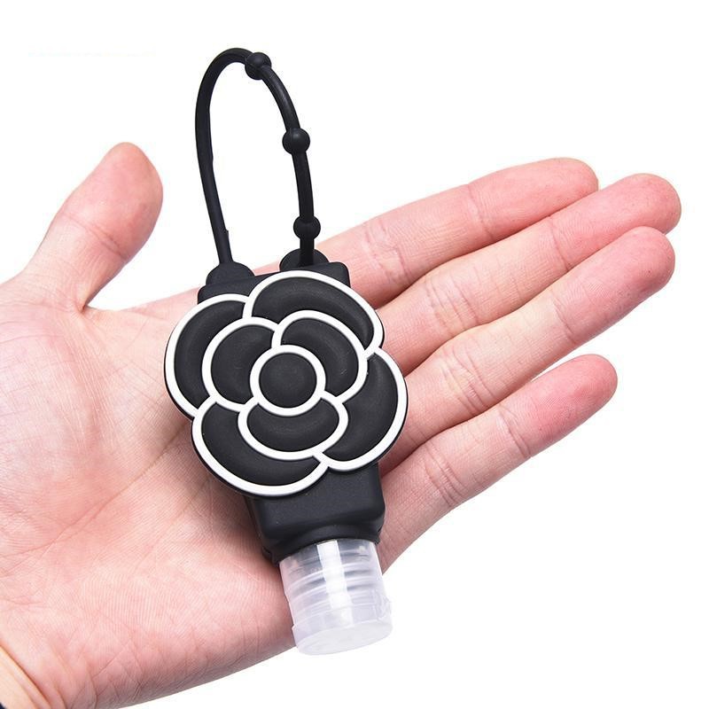 Chai 30ml Đựng Nước Rửa Tay Kèm Móc Treo Silicon Họa Tiết Hoạt Hình Siêu Cute