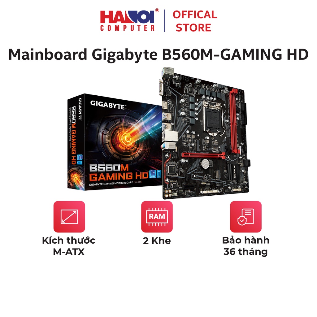 Mainboard Gigabyte B560M-GAMING HD, bo mạch chủ sử dụng chipset mới nhất