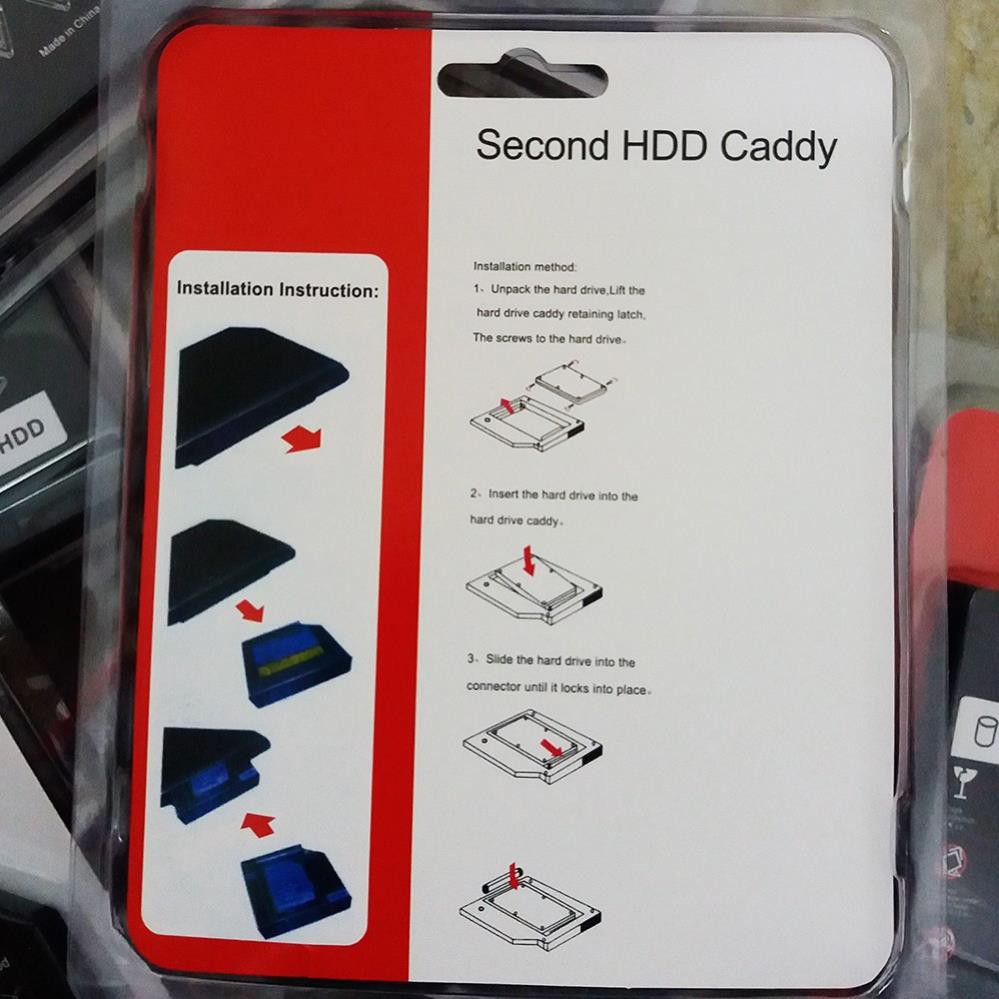 Caddy HDD SSD SATA 3 khay gắn thêm ổ cứng SSD - Nhựa