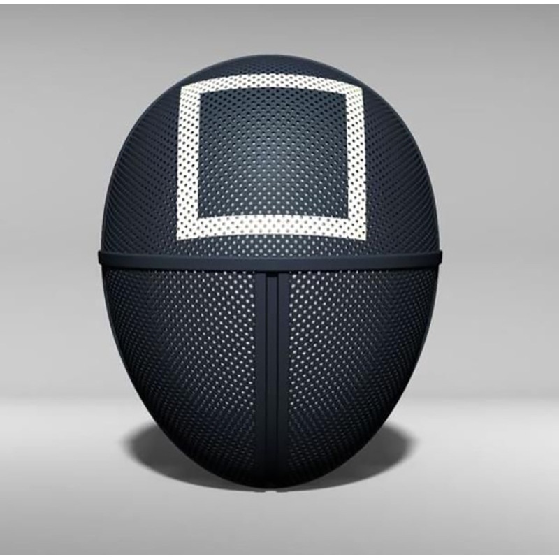 Mực Trò Chơi Tam Giác Vuông Vòng Tròn Cosplay Mặt nạ Nhựa Đỏ Hood Người Mũ Trùm Trang Phục Đạo Cụ