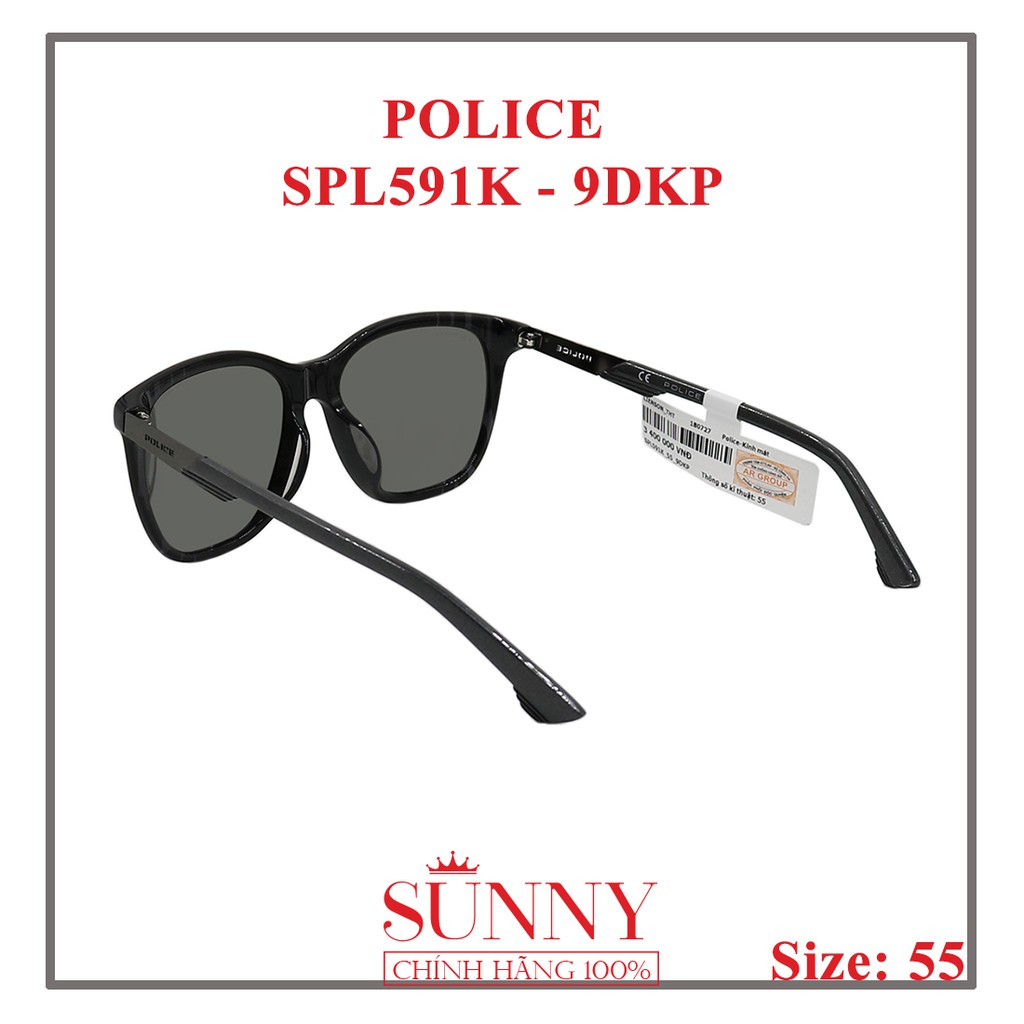 Kính mát Police chính hãng SPL591K màu sắc thời trang, thiết kế dễ đeo bảo vệ mắt