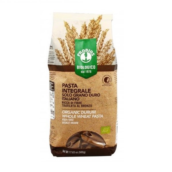 Nui ống nguyên cám hữu cơ Probios 500g