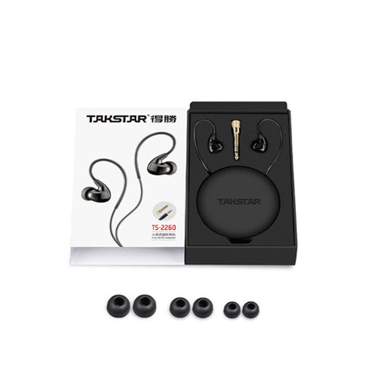 Tai Nghe Có Dây Nhét Tai Takstar TS-2260, Âm Thanh Sống Động. Tai Nghe Kiểm Âm Cao Cấp,Dây Tai Nghe Dài, Dễ Sử Dụng.