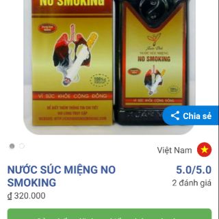 Combo 3 chai Nước súc miệng Cai thuốc lá Xuân Vinh