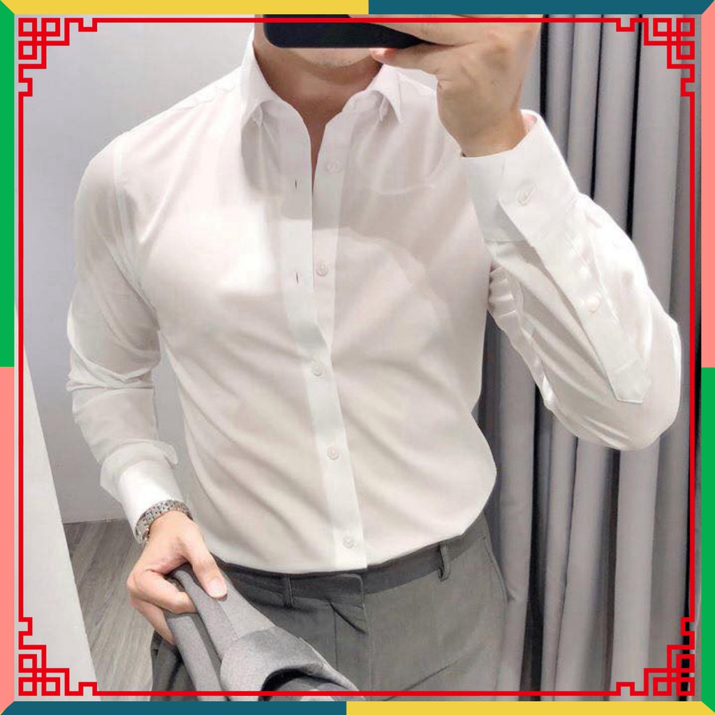 Áo sơ mi nam trắng ⚡ Cao Cấp ⚡ Chất Cotton lịch lãm sang trọng AH4150 [Thời trang nam]